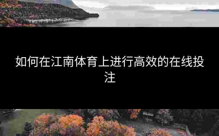 如何在江南体育上进行高效的在线投注